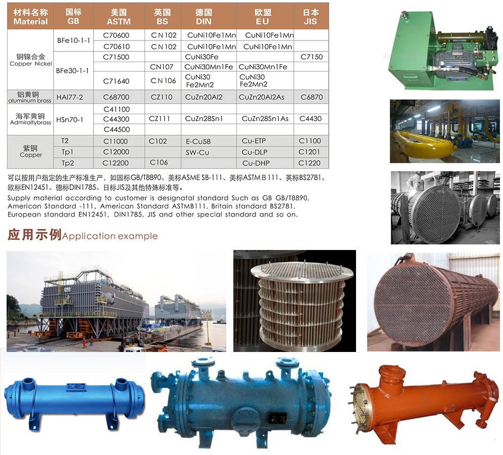 熱交換器（冷凝器）用銅合金管